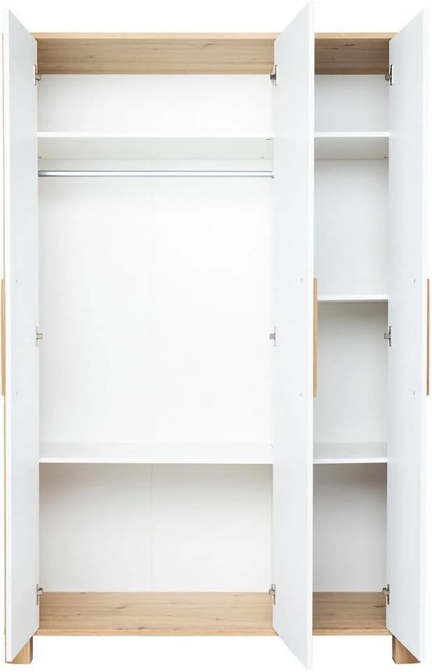 Kinderkleiderschrank Marlon 3-türig Weiß/Braun arthur berndt - Bild 4