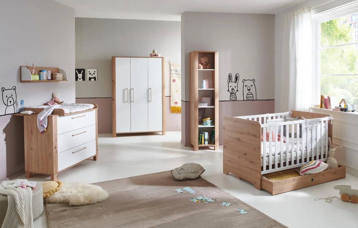 Arthur Berndt Babybett Marlon Weiß Natur 70x140 cm - Bild 5