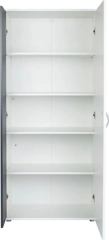 HOME AFFAIRE Mehrzweckschrank Wien Weiß/Anthrazit Melamin-Oberfläche - Bild 4