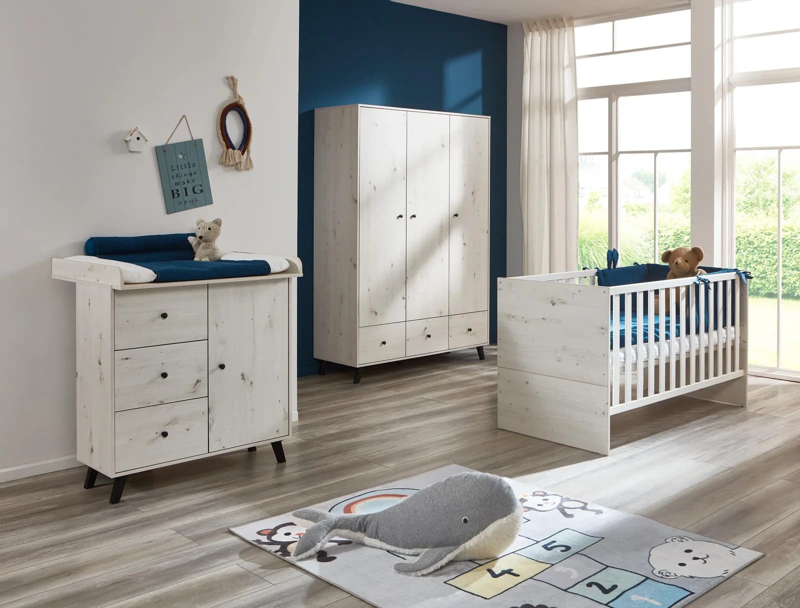 Arthur Berndt Babyzimmer Set Lavea 3-teilig Weiß Braun