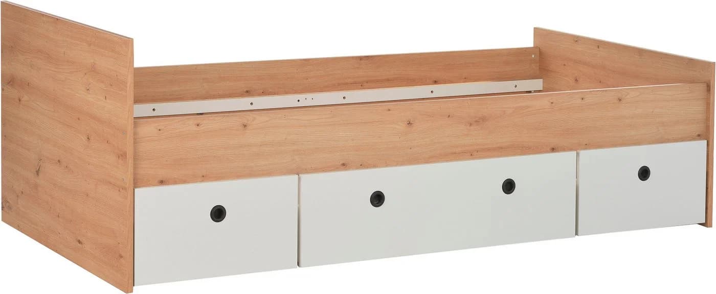 arthur berndt Stauraumbett Jugendbett Bente Braun mit Rollkästen - Bild 2