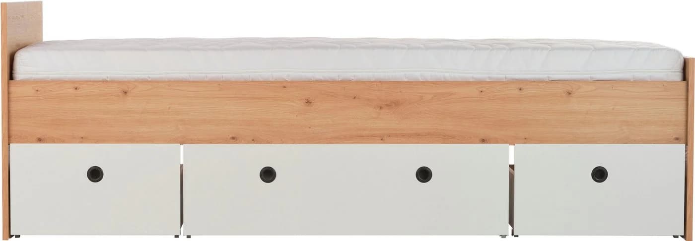 arthur berndt Stauraumbett Jugendbett Bente Braun mit Rollkästen - Bild 3