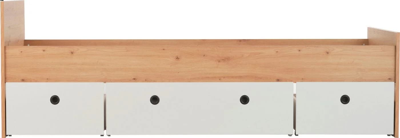 arthur berndt Stauraumbett Jugendbett Bente Braun mit Rollkästen - Bild 5