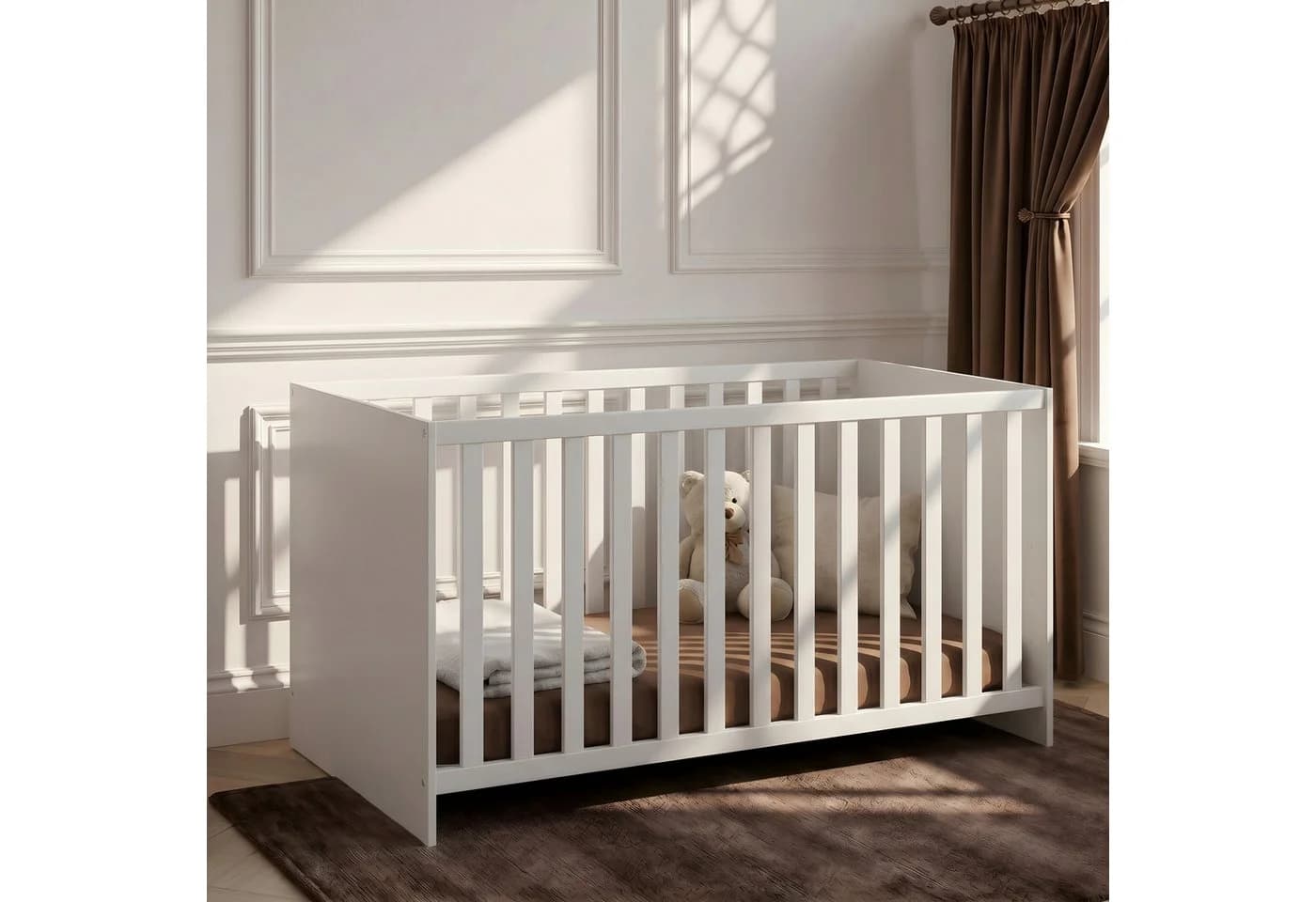 arthur berndt Babybett Essentials Weiß Mitwachsend 4-fach höhenverstellbar - Bild 2