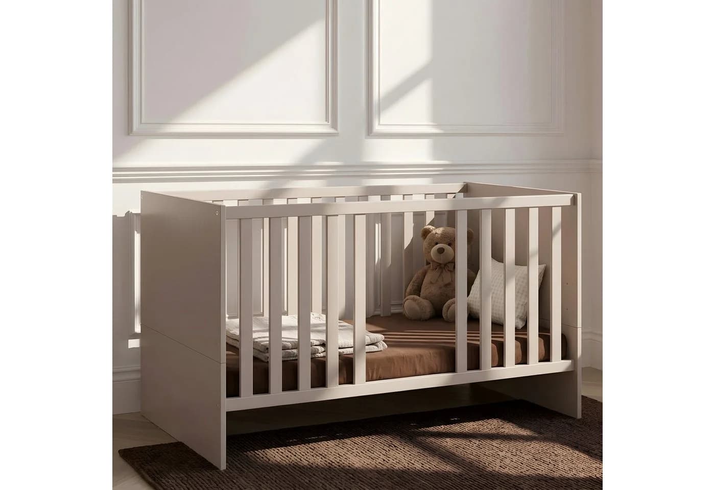 arthur berndt Babybett Premium Essentials Weiß mit Lattenrost
