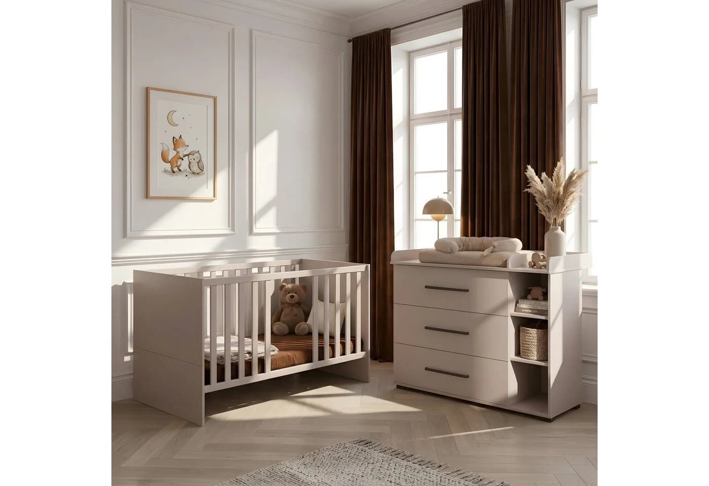 arthur berndt Babybett Premium Essentials Weiß mit Lattenrost - Bild 4