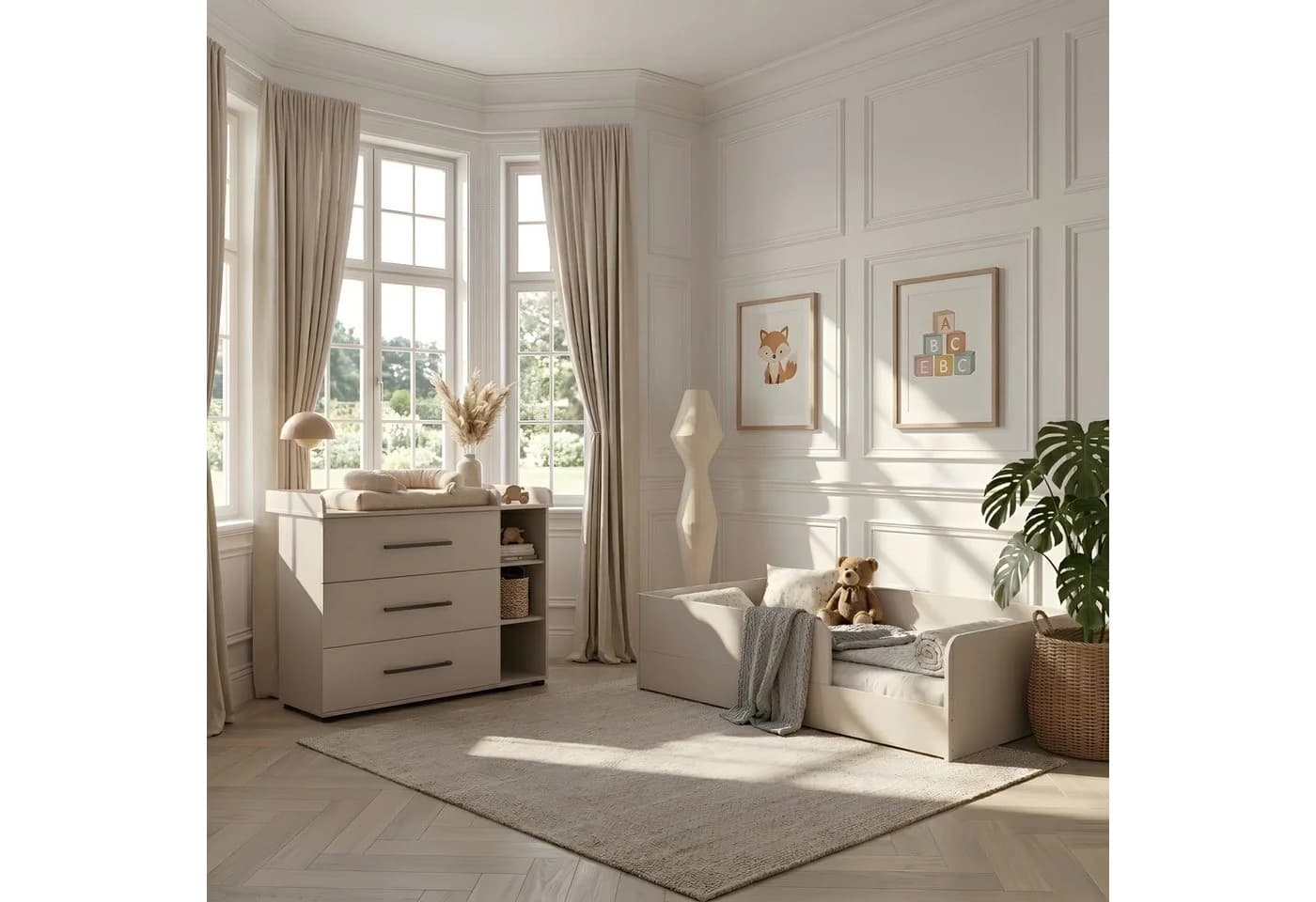 arthur berndt Kinderbett Essentials Bodenbett Weiß