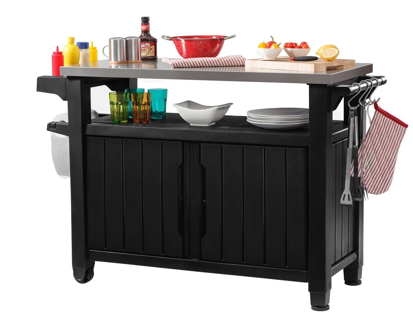 Keter Grillablagetisch UNITY XL Anthrazit mit Edelstahlplatte - Bild 2