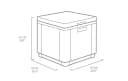 Keter Ice Cube Gartentisch Kühlbox 42x42x41 cm Graphit Bild 3