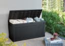 Keter Gartenbox Comfy 270L Anthrazit Braun Aufbewahrungsbox Bild 3