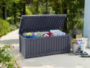 Keter Gartenbox Rockwood 570L Anthrazit Holzoptik Aufbewahrungsbox Truhe Bild 1
