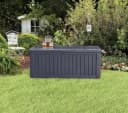 Keter Gartenbox Rockwood 570L Anthrazit Holzoptik Aufbewahrungsbox Truhe Bild 4