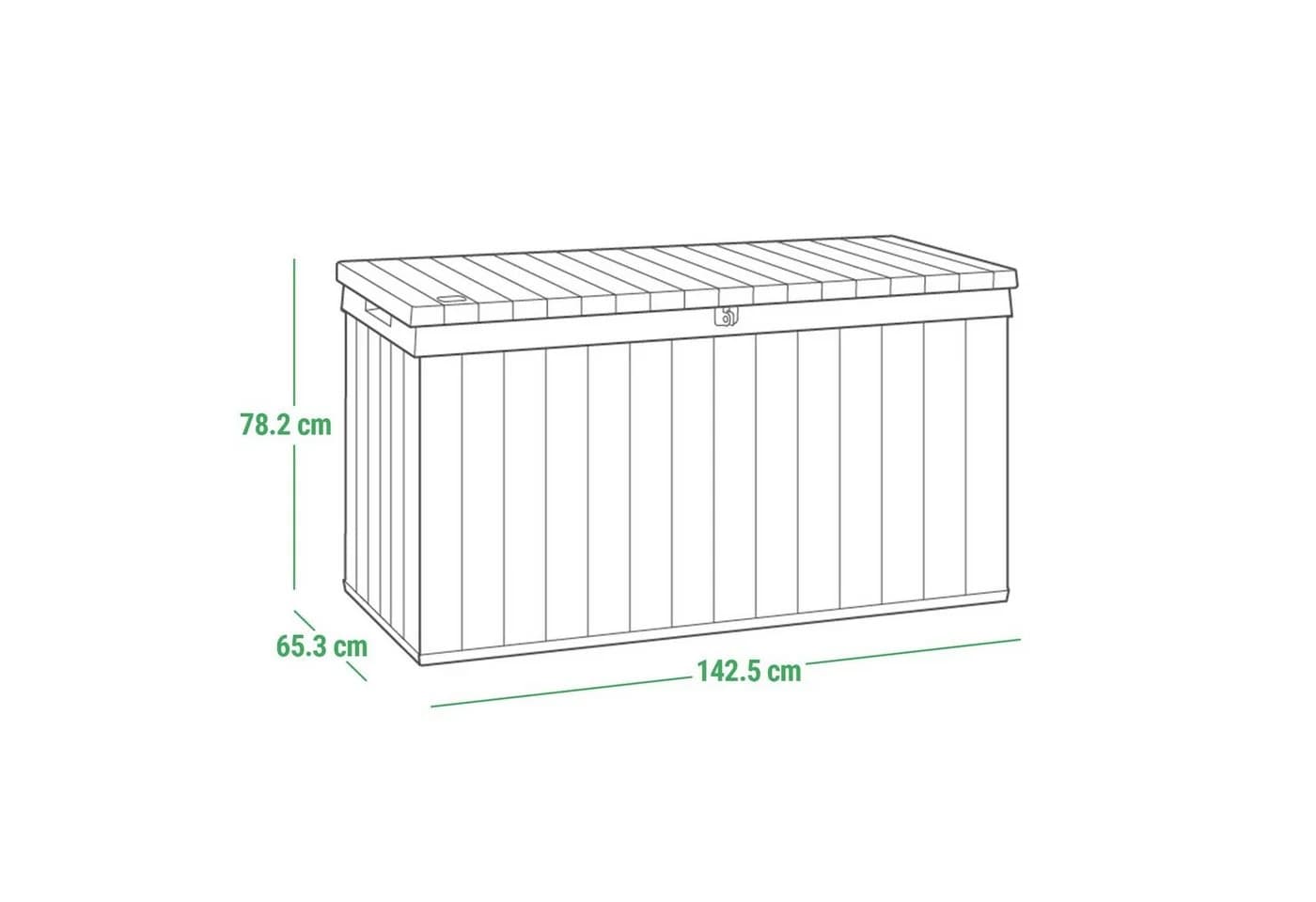 Keter Gartenbox DARWIN Braun 570L EVOTECH Witterungsbeständig - Bild 4