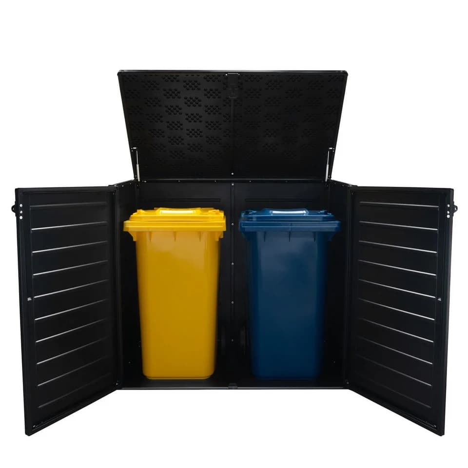 Koll Living Mülltonnenbox Tilia 1170 Liter Schwarz