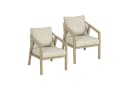 Koll Living Gartenlounge-Set 'Amber' 2-tlg. Beige Braun Stahl Holzoptik Bild 2