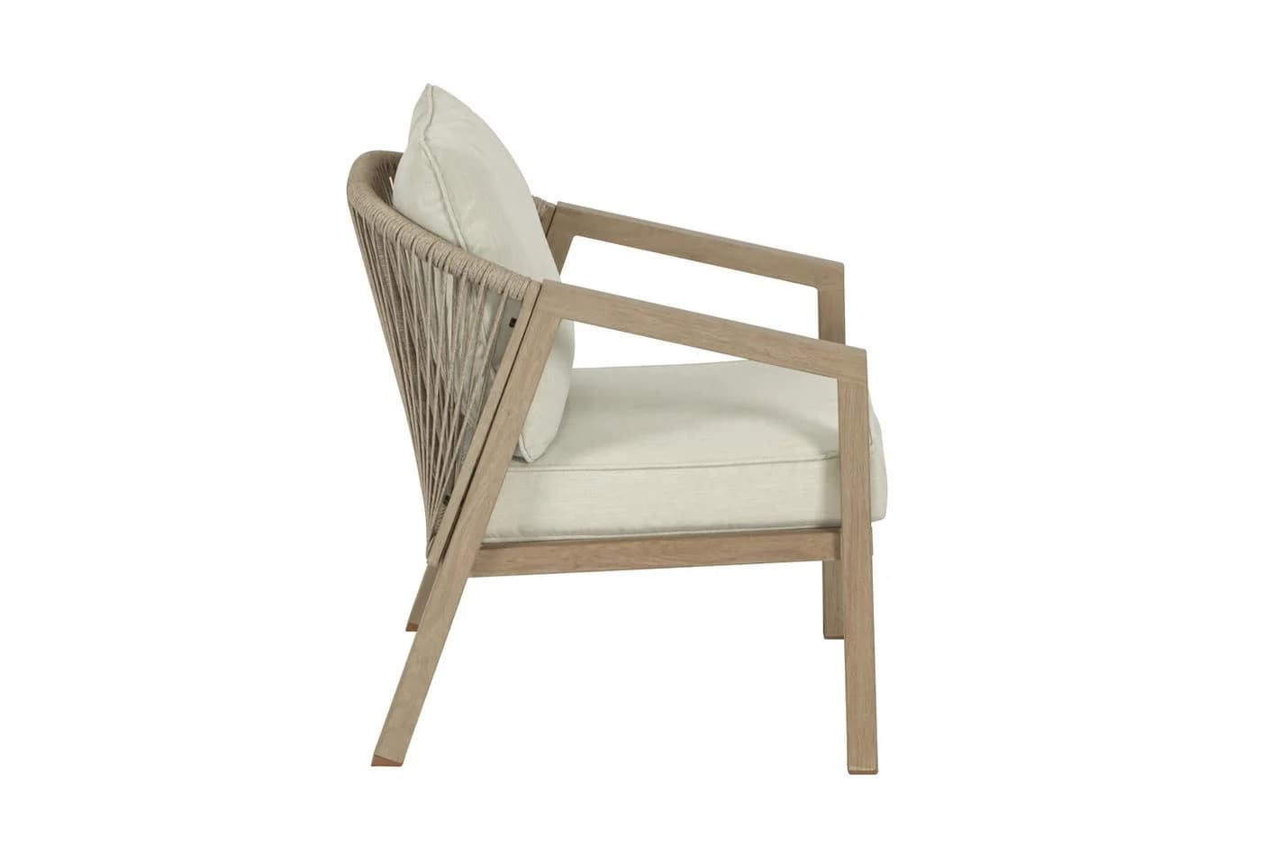 Koll Living Gartenlounge-Set 'Amber' 2-tlg. Beige Braun Stahl Holzoptik - Bild 3