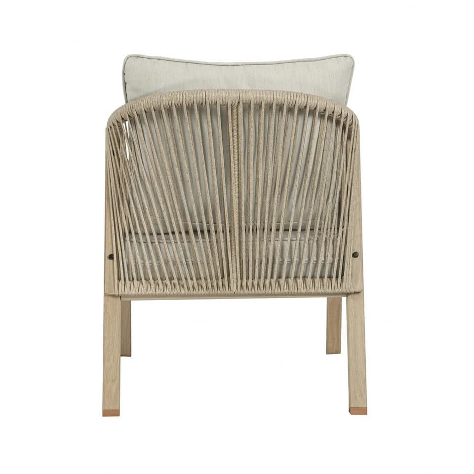 Koll Living Gartenlounge-Set 'Amber' 2-tlg. Beige Braun Stahl Holzoptik - Bild 4