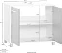 Procontour Waschbeckenunterschrank Betty Weiß/Anthrazit mit Einlegeboden Bild 3