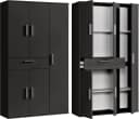 PROCONTOUR Mehrzweckschrank Clara Anthrazit mit verstellbaren Böden Bild 2