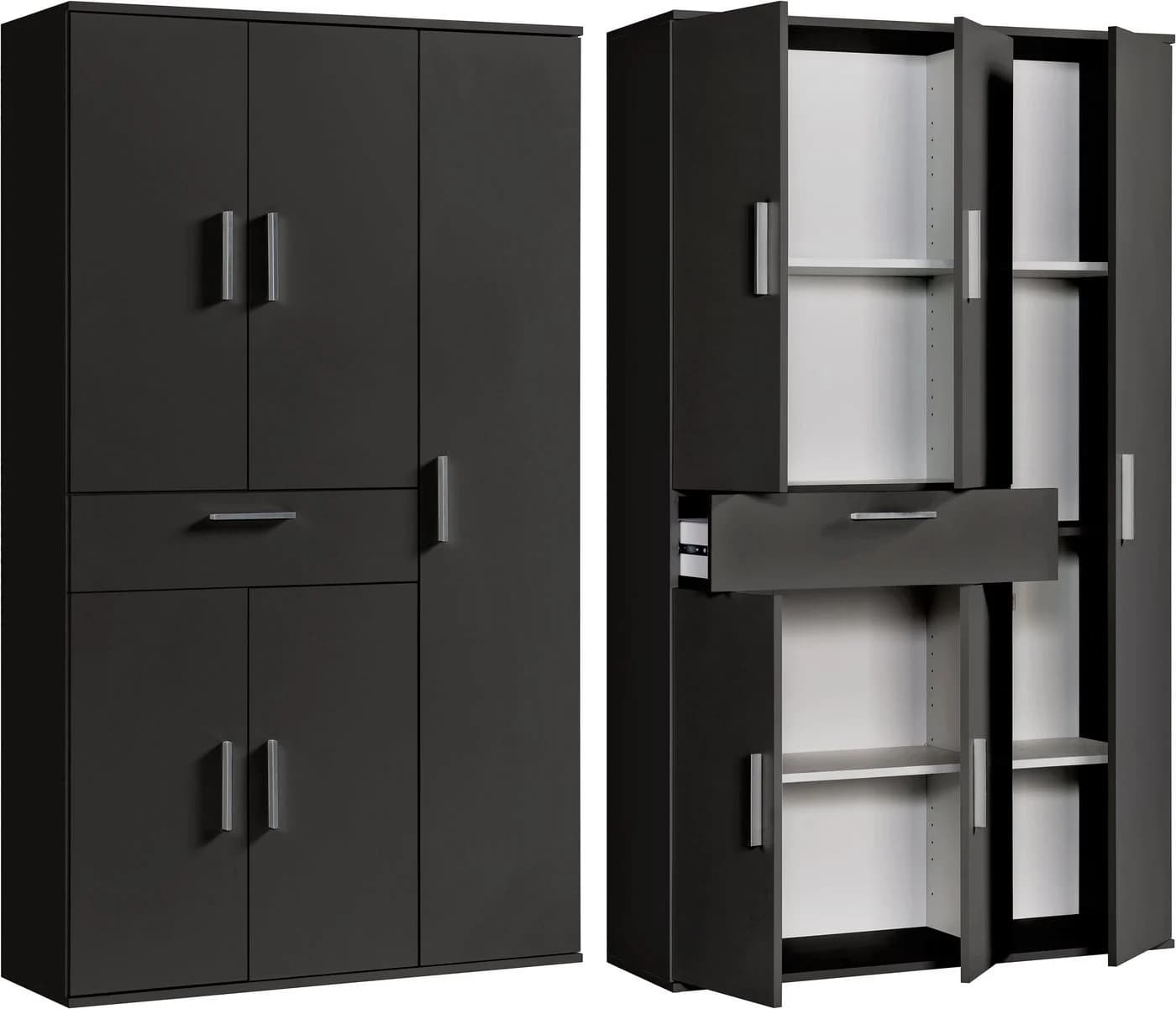 PROCONTOUR Mehrzweckschrank Clara Anthrazit mit verstellbaren Böden - Bild 2