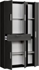 PROCONTOUR Mehrzweckschrank Clara Anthrazit mit verstellbaren Böden Bild 5