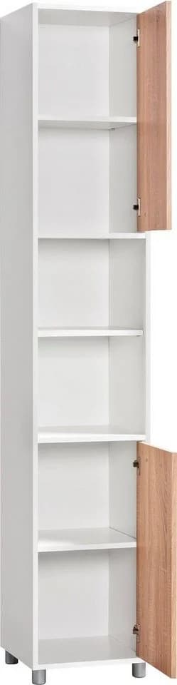 PROCONTOUR Hochschrank Betty Weiß Sonoma Eiche 2 Türen