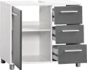 PROCONTOUR Betty Waschbeckenunterschrank Weiß/Anthrazit Bild 1