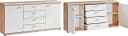 Kommode PROCONTOUR Sun BESTSELLER Weiß Eichefarbe 4 Schubladen Bild 2