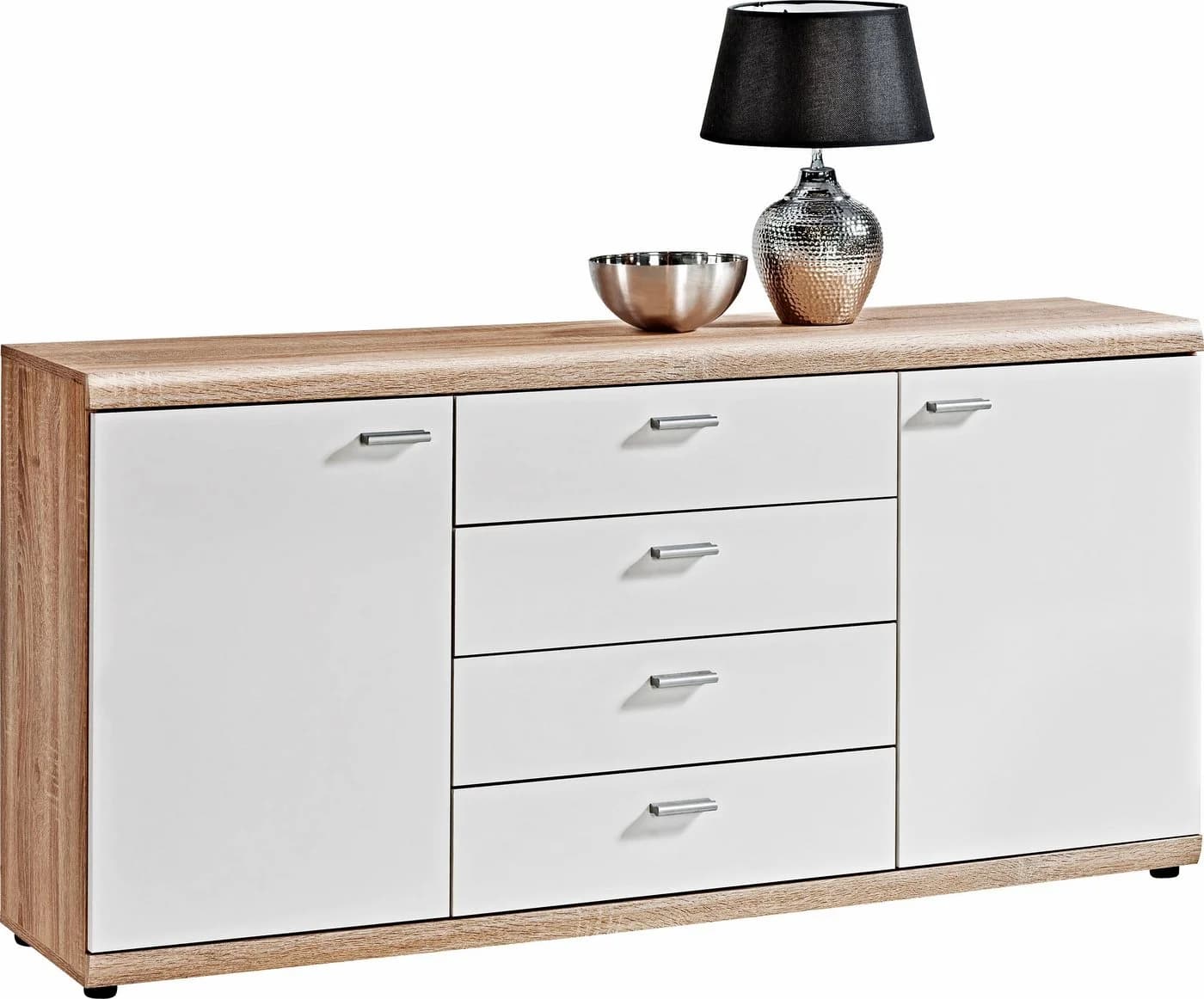 Kommode PROCONTOUR Sun BESTSELLER Weiß Eichefarbe 4 Schubladen - Bild 3