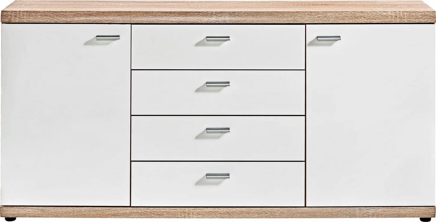 Kommode PROCONTOUR Sun BESTSELLER Weiß Eichefarbe 4 Schubladen - Bild 4