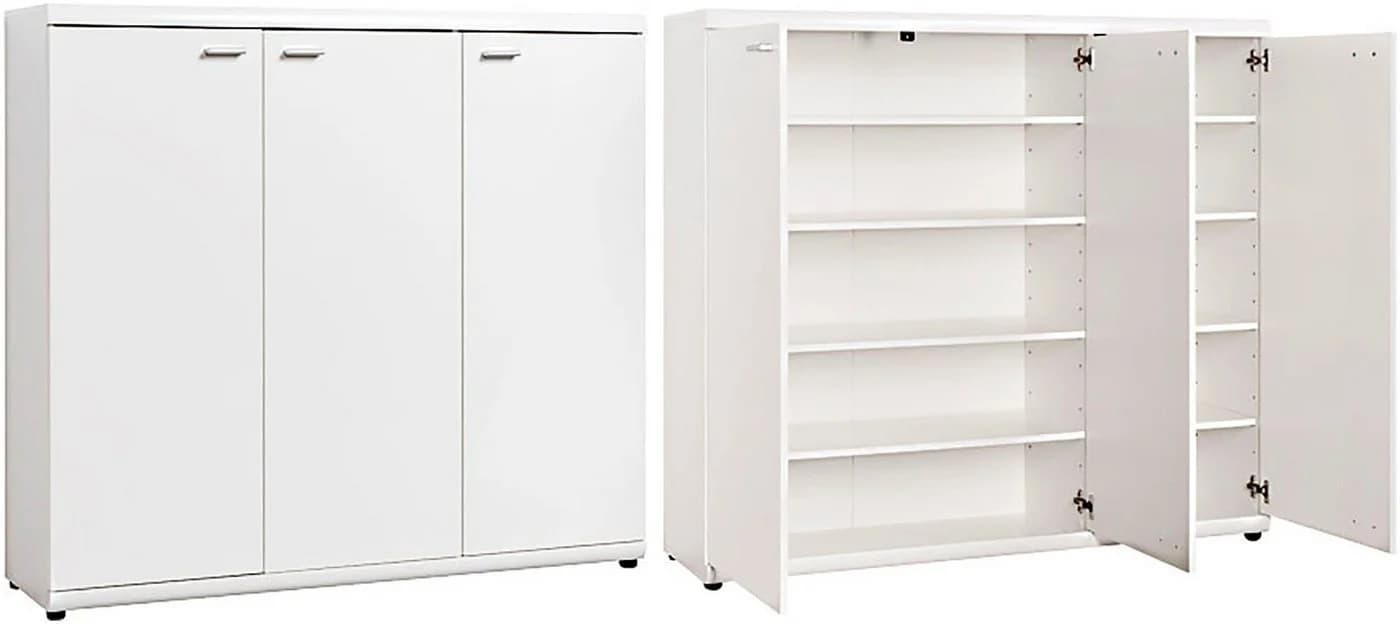 PROCONTOUR Kommode Sun Weiß 3-Türer mit verstellbaren Böden - Bild 2