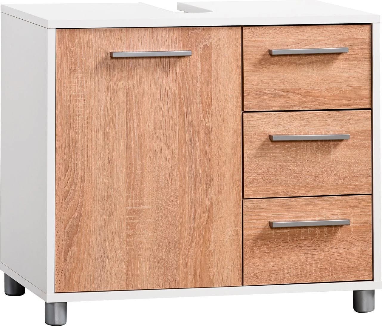 Waschbeckenunterschrank PROCONTOUR Betty Weiß Sonoma Eiche - Bild 4