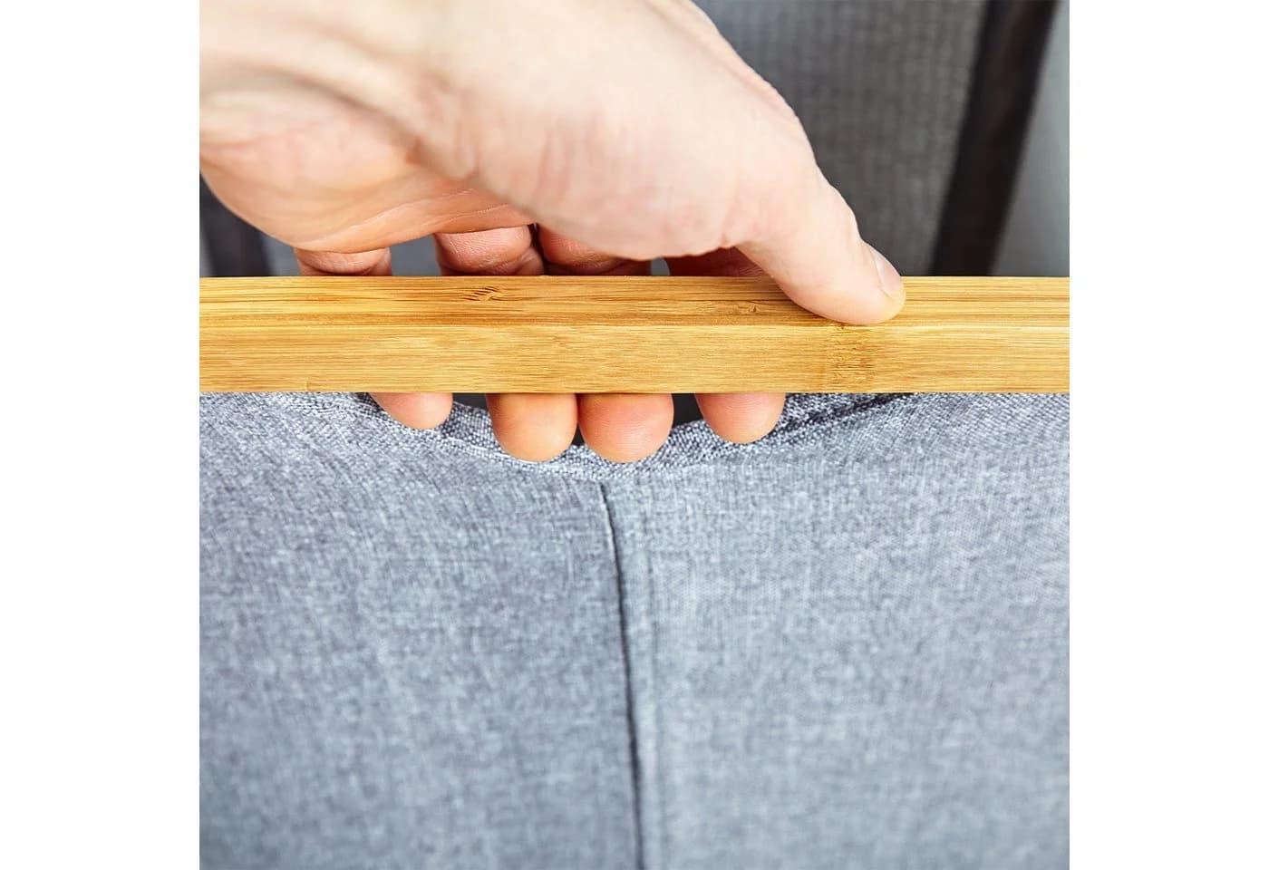 blumfeldt Wäschekorb eckig Bambus Baumwollleinen - Bild 4