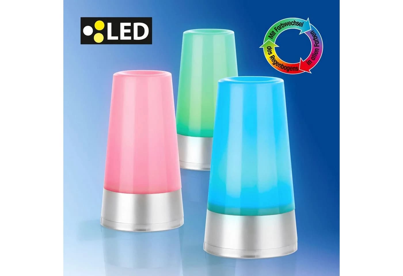EAXUS LED Tischleuchte Stimmungslicht RGB-Farbwechsel Nachtlicht - Bild 5