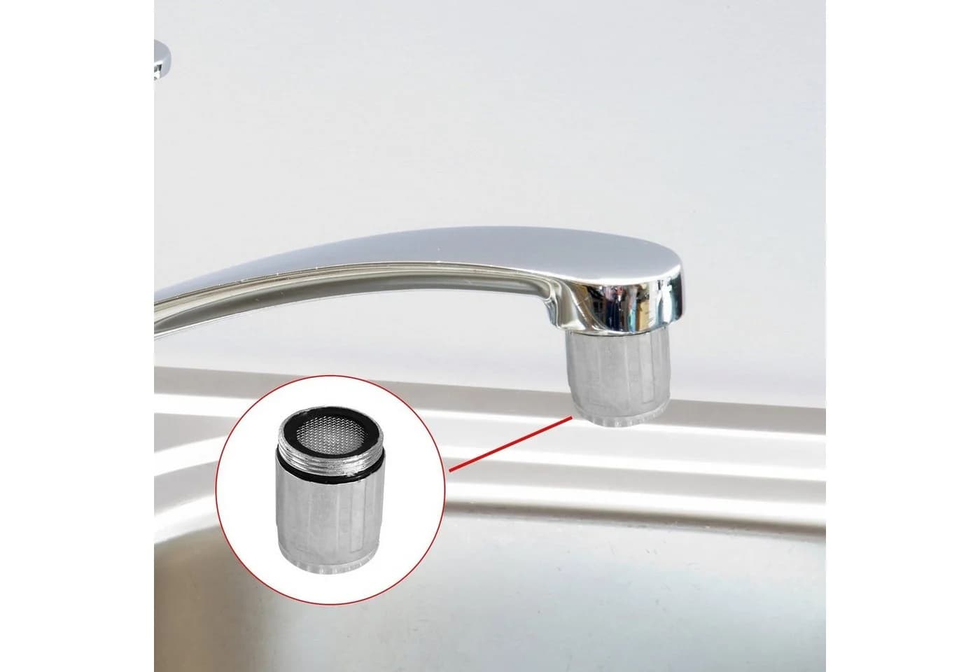 EAXUS LED Wasserhahnaufsatz Chrom RGB Farbwechsel - Bild 3
