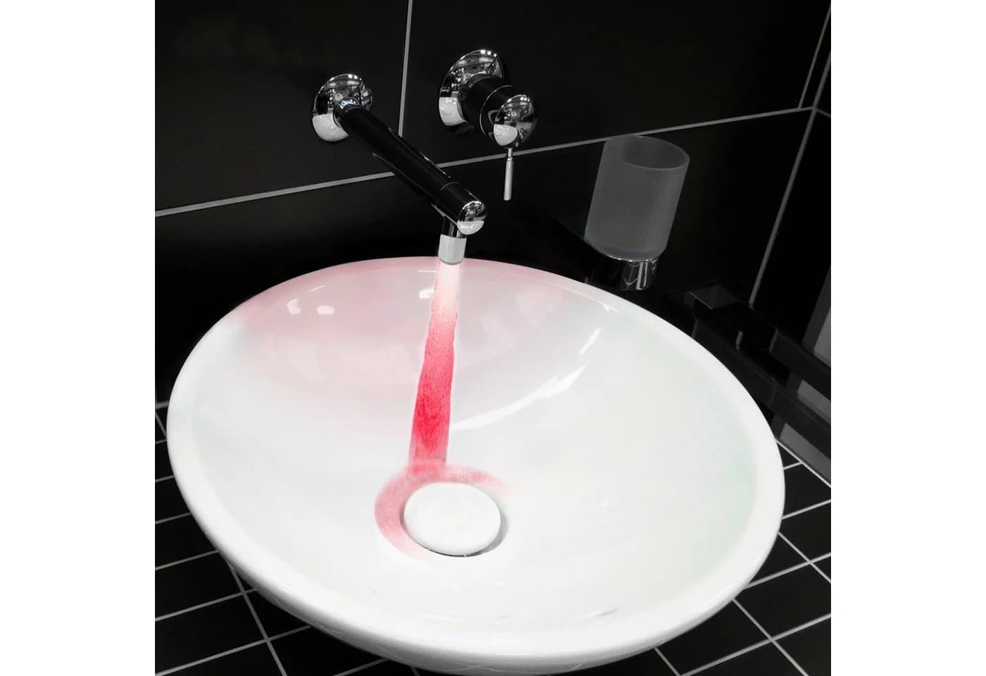 EAXUS LED Wasserhahnaufsatz Chrom RGB Farbwechsel - Bild 4