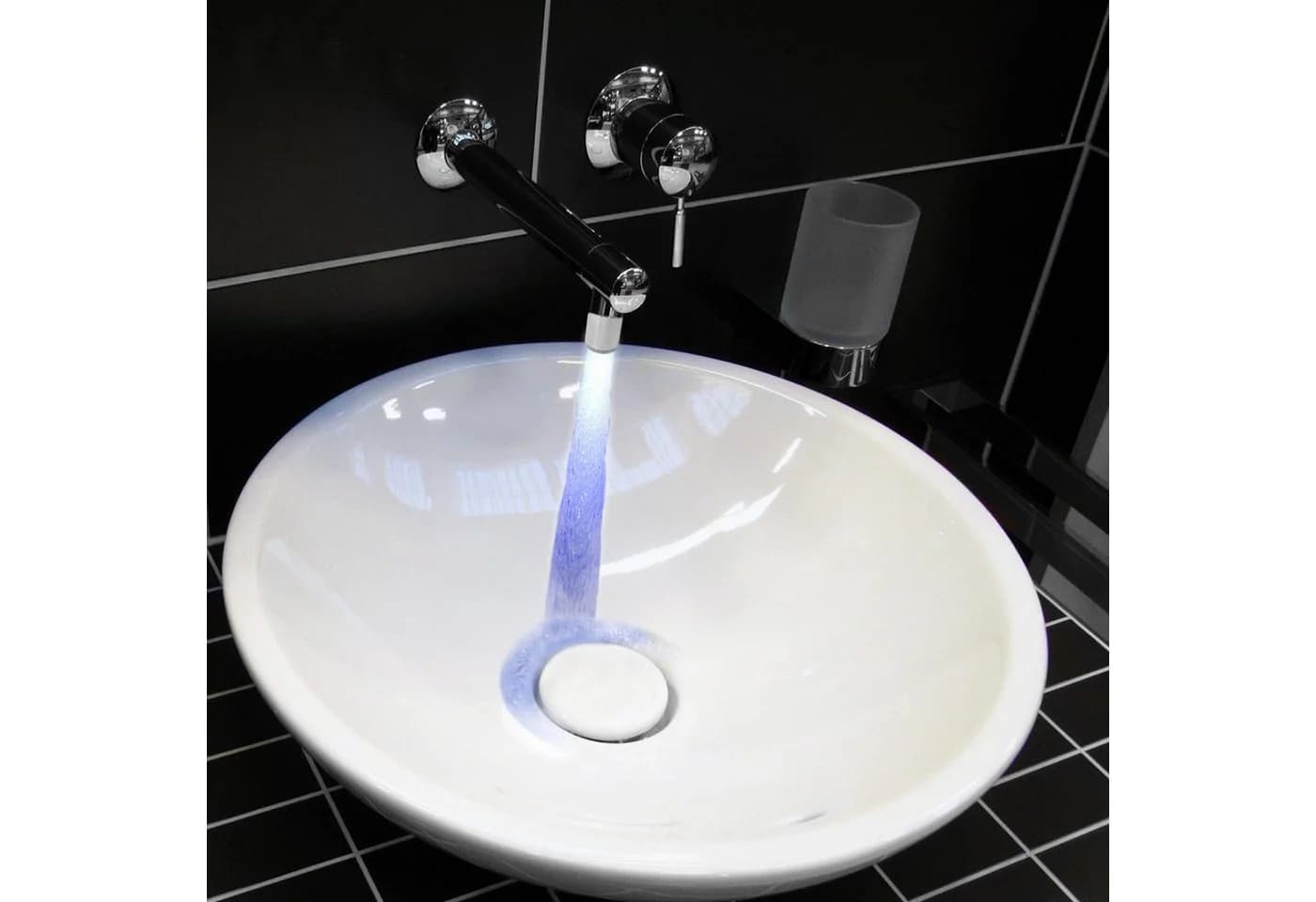 EAXUS LED Wasserhahnaufsatz Chrom RGB Farbwechsel - Bild 5