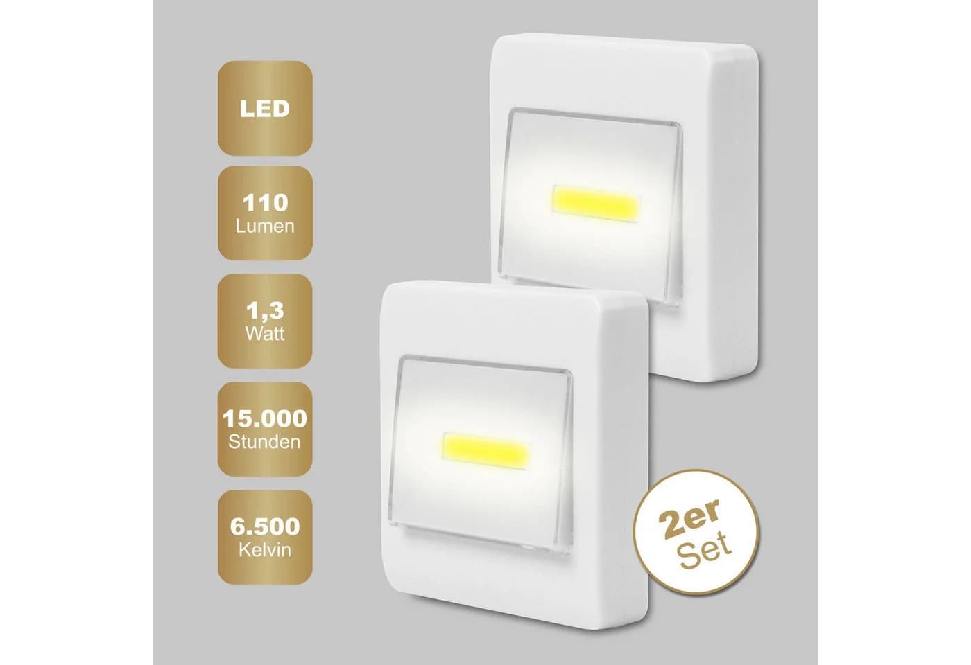 EAXUS LED Unterbauleuchte Batteriebetrieben Weiß 110 Lumen - Bild 2