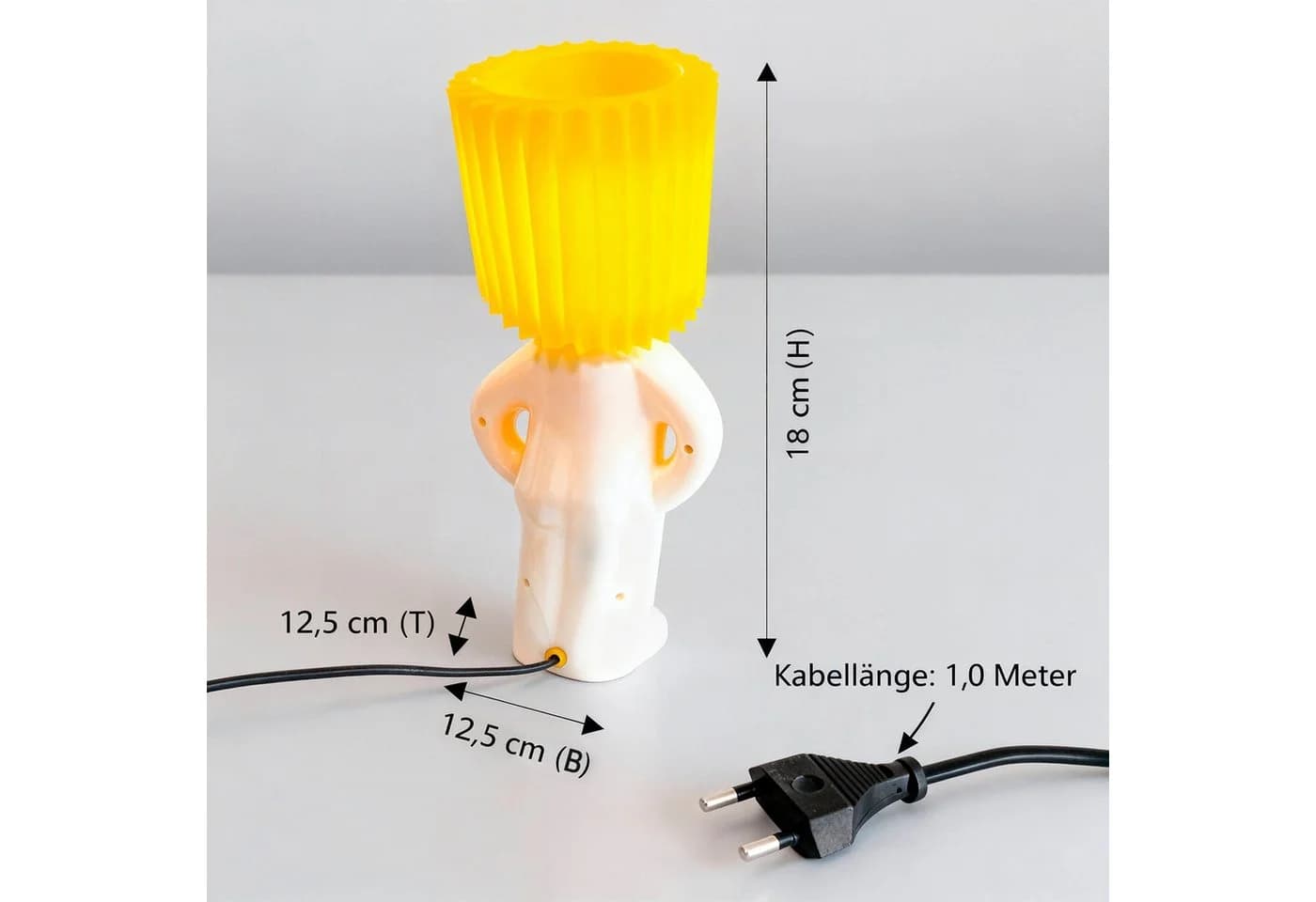 EAXUS LED Nachttischlampe Witzige LED Nachttischlampe Dekoleuchte Scherzgeschenk LED wechselbar Warmweiß Beleuchtetes Männchen mit Schniedel-Schalter - Bild 5
