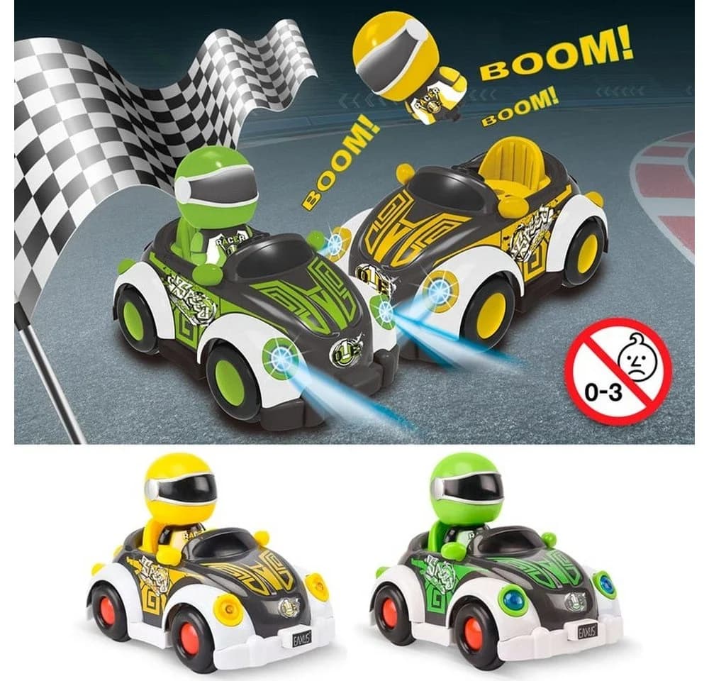 EAXUS RC-Auto Super Bumper Car - 2x Crash Stunt Auto Rot Blau - Bild 2