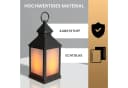 EAXUS LED Laterne mit Flammeneffekt Dunkelgrau Schwarz Bild 1