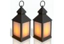 EAXUS LED Laterne mit Flammeneffekt Dunkelgrau Schwarz Bild 2