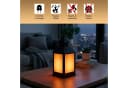 EAXUS LED Laterne mit Flammeneffekt Dunkelgrau Schwarz Bild 3