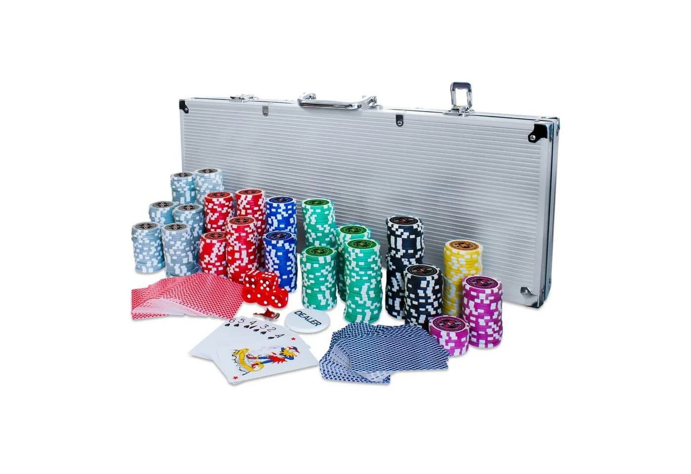 EAXUS Pokerkoffer Deluxe 500 Chips Kartendecks Würfel - Bild 2