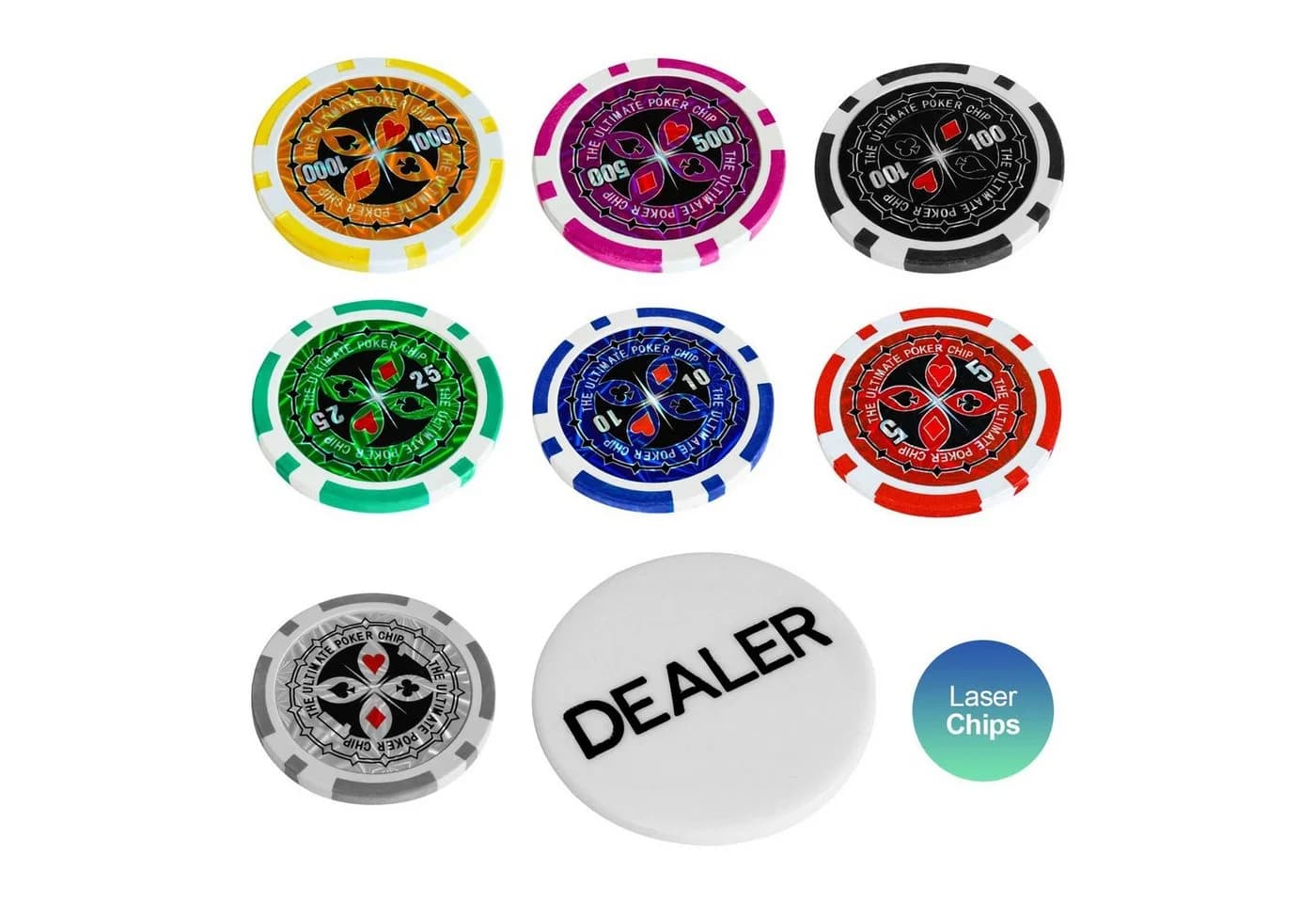 EAXUS Pokerkoffer Deluxe 500 Chips Kartendecks Würfel - Bild 3