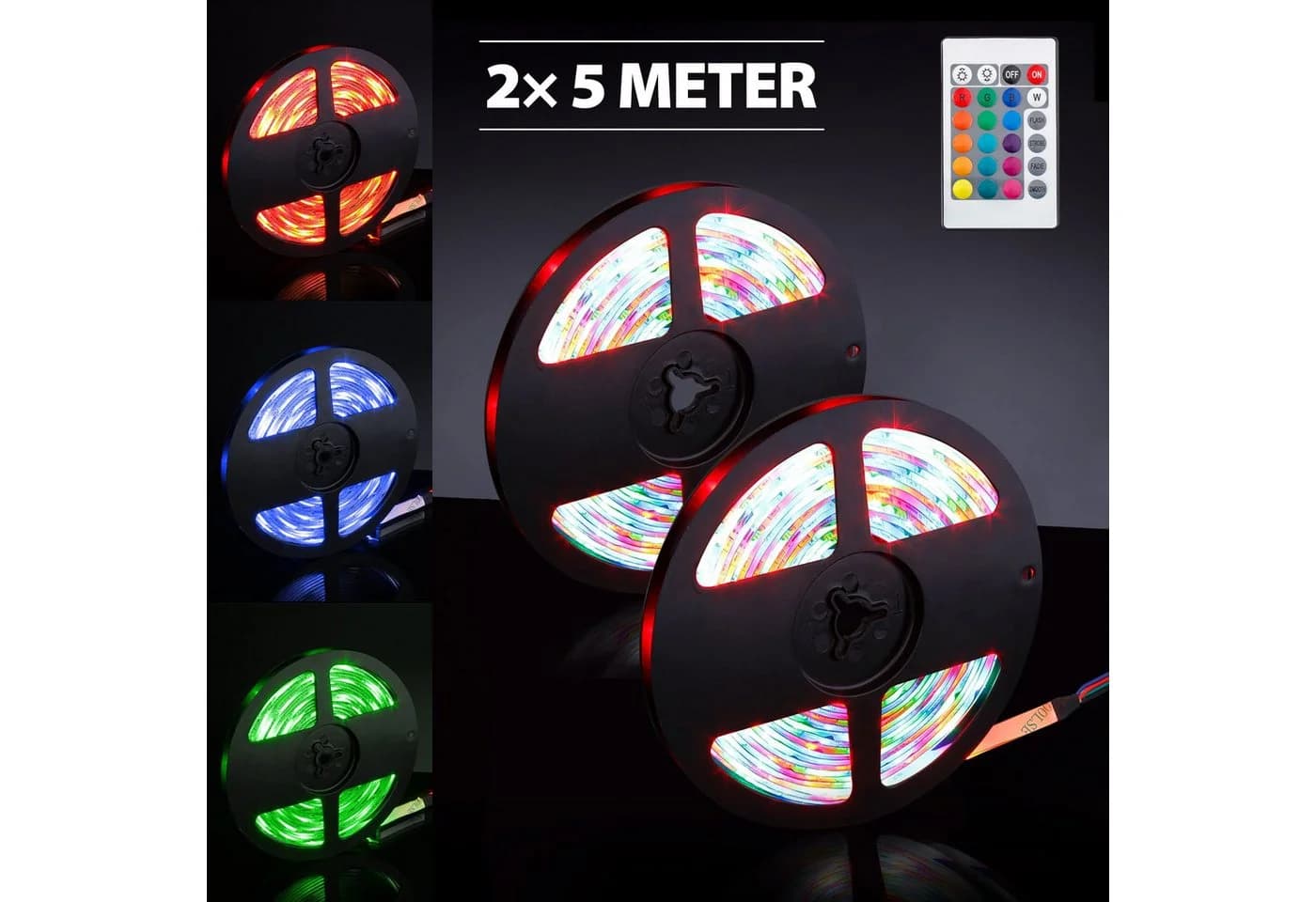 EAXUS LED Stripe IP65 Wasserfeste LED Lichterkette RGB Bunt Licht Band - Bild 2