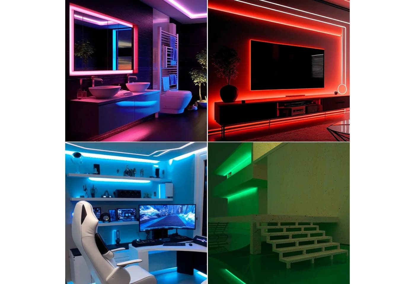 EAXUS LED Stripe IP65 Wasserfeste LED Lichterkette RGB Bunt Licht Band - Bild 5