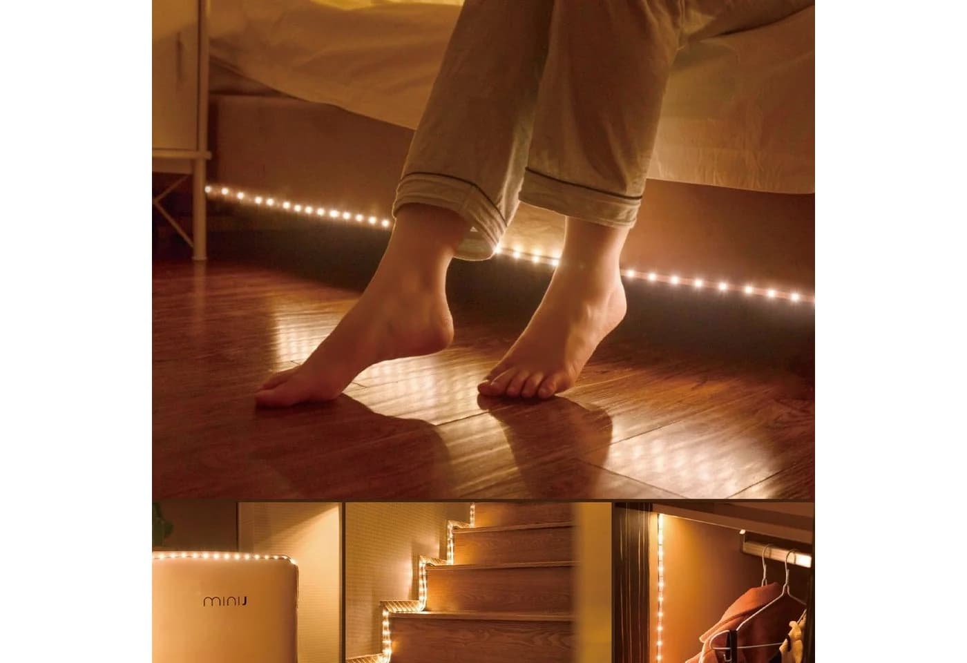 EAXUS LED-Streifen 30 LEDs Warmweiß mit Bewegungssensor