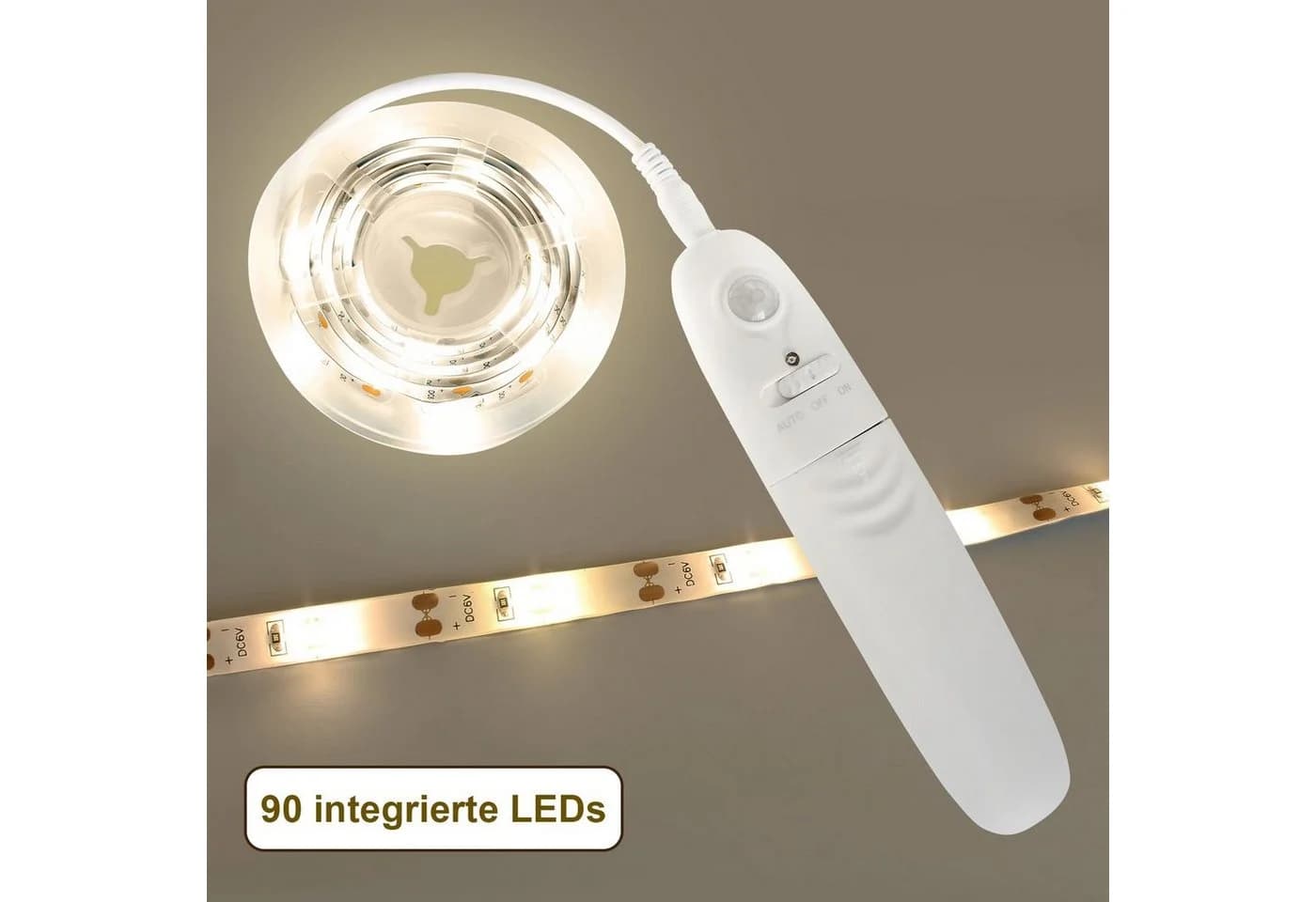 EAXUS LED-Streifen 30 LEDs Warmweiß mit Bewegungssensor - Bild 3
