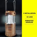 EAXUS Gartenleuchte 30 LED Campinglampe Kupfer Batteriebetrieben Ausziehbar Bild 1